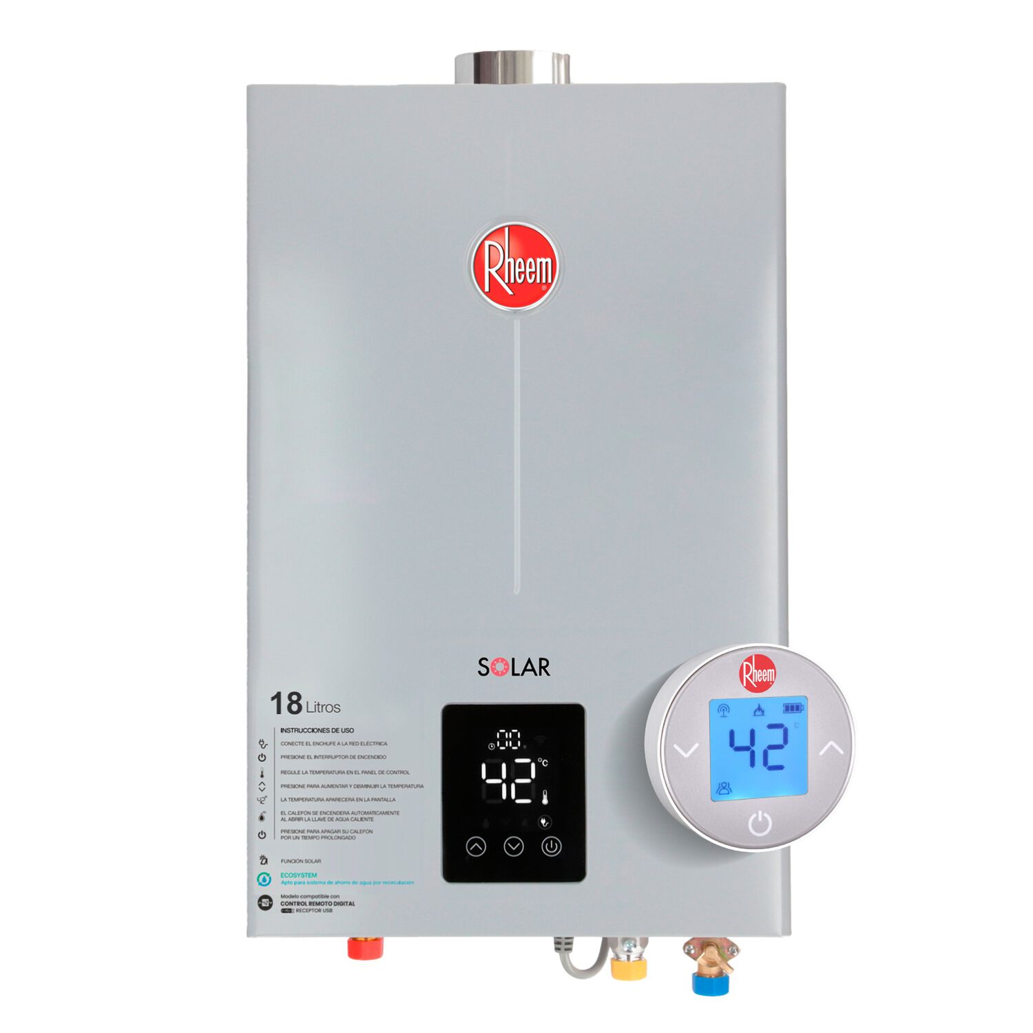 Calefont 18 L Gas Natural T Forzado + Control Digital Rheem image number 0.0