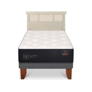 Cama Europea Cic Linea Premium / 1.5 Plazas / Base Normal + Respaldo