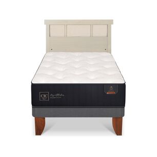 Cama Europea Cic Linea Premium / 1.5 Plazas / Base Normal + Respaldo