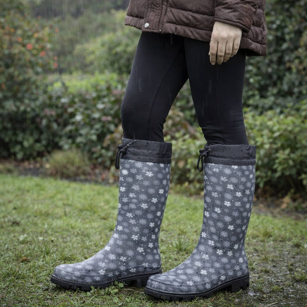 Bota De Agua Con Polar Biela Copos Negro Alquimia image number 4.0