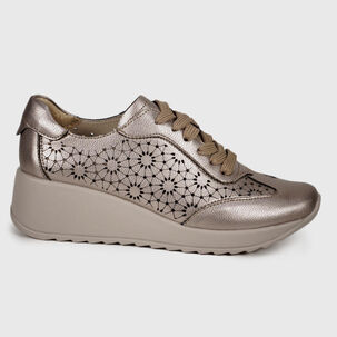 Zapatilla Cuero Felisas Bronce