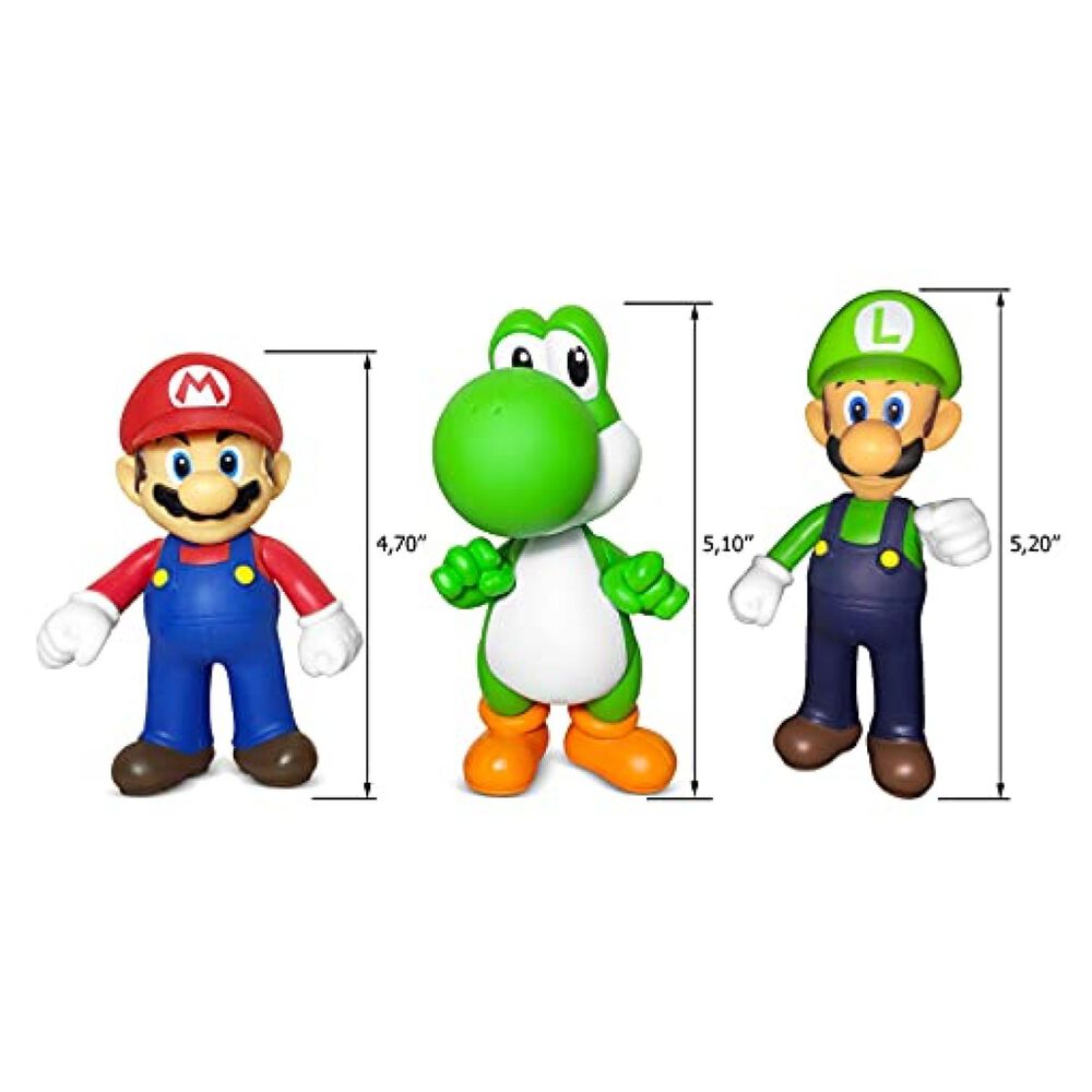 Juguete Pack 4 Figuras De Accion Mario Bros Infantil image number 2.0