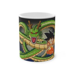 Taza Mágica Cerámica Dragon Ball Z Goku Niño Shenlong 11 Oz