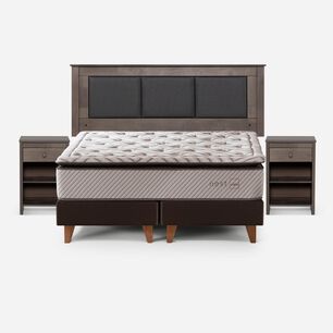 Cama Europea Rosen Nest / 2 Plazas / Base Dividida + Set De Maderas