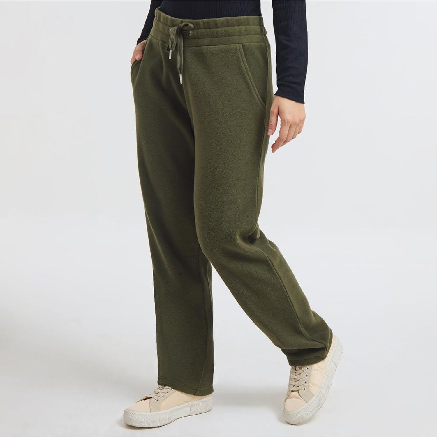 Pantal&oacute;n De Buzo Polar Pretina El&aacute;sticada Tiro Medio Relax Mujer Geeps image number 2.0