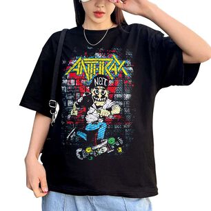 Polera Estampada Anthrax Not Man