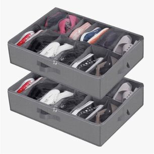 Organizador Zapatos Bajo Cama Almacenamiento Zapatero Set X2