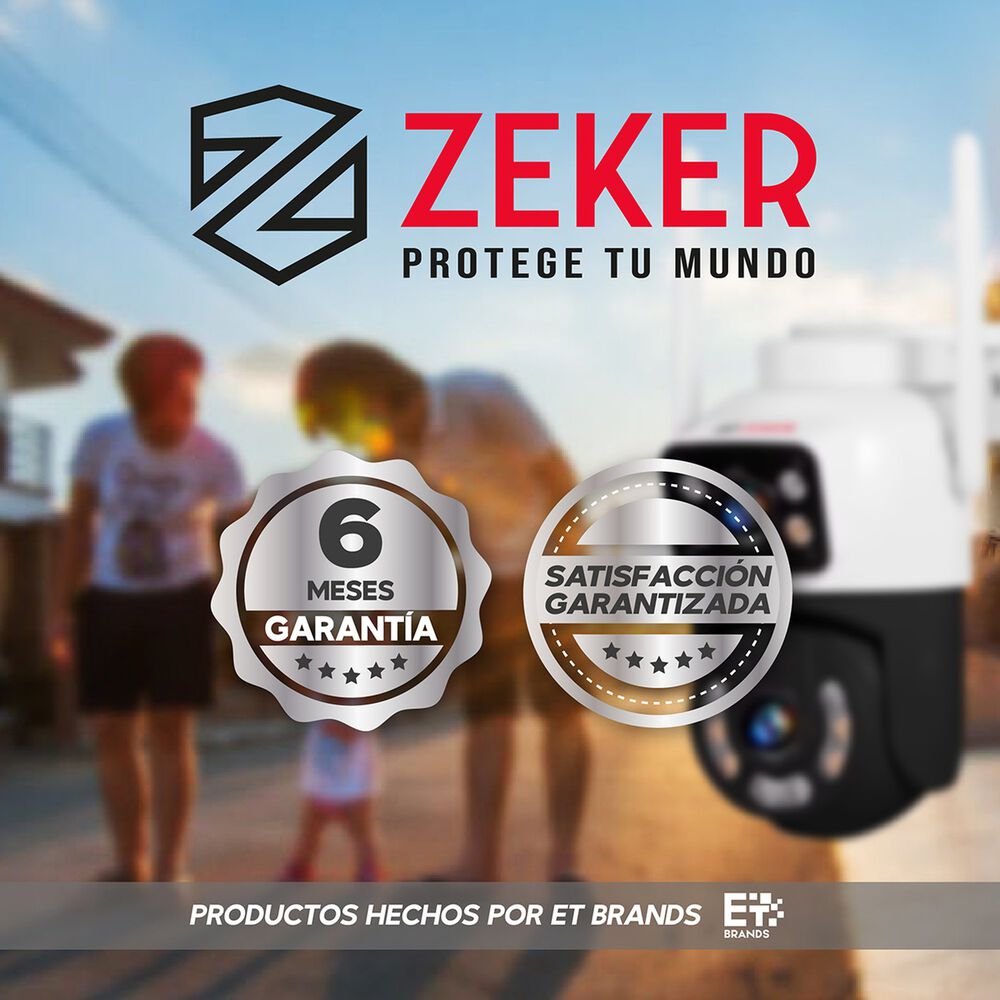 Pack X3 C&aacute;mara De Seguridad 2.4g Zeker Doble 4mp Impermeable image number 10.0