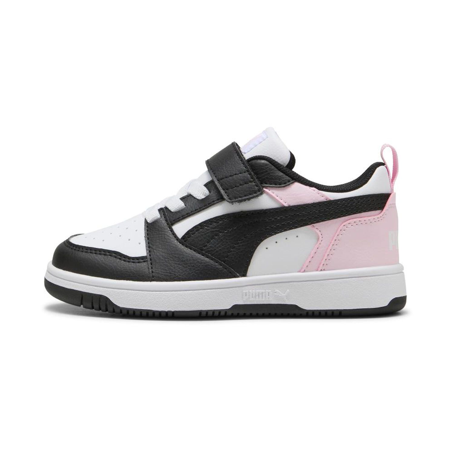 Zapatilla Running Ni&ntilde;a Puma Rebound V6 Lo Ac+ Ps Puma White-puma Black-pearl Pink image number 0.0