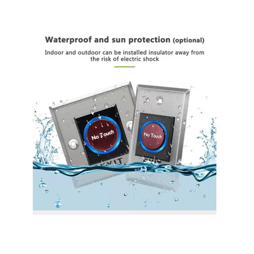 Pulsador Bot&oacute;n No Touch Salida Control Puerta Acceso Led image number 3.0
