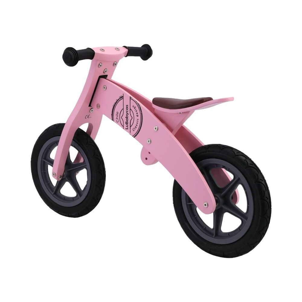 Bicicleta De Equilibrio Madera Wood Lubabycas Rosada image number 0.0