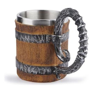 Taz&oacute;n 3d Resina Barril De Cerveza Vikingo O Pirata Vintage