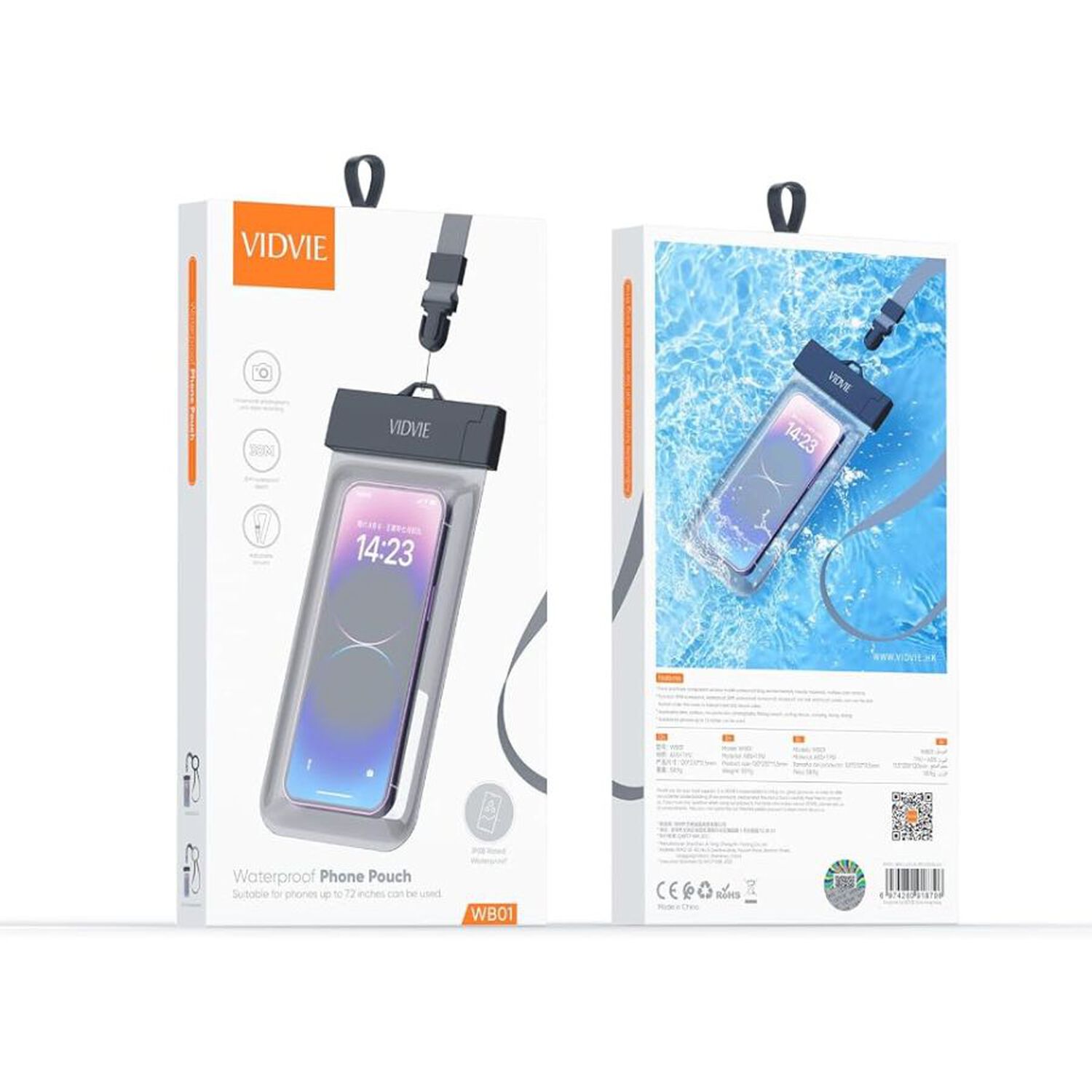 Funda Impermeable Universal Para Tel&eacute;fono M&oacute;vil Vidvie Transparente image number 2.0