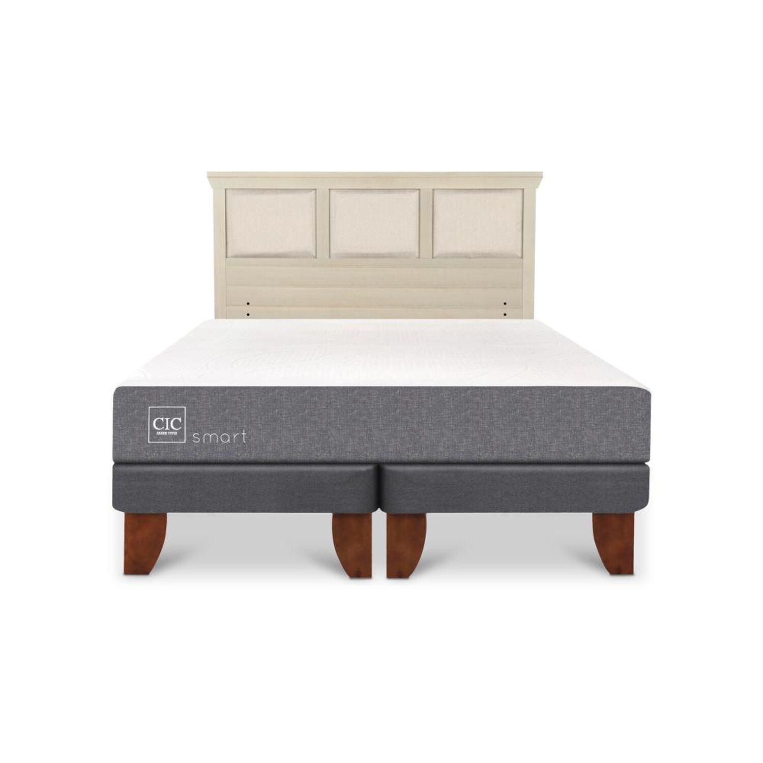 Cama Europea Cic Smart / King / Base Dividida + Respaldo image number 0.0