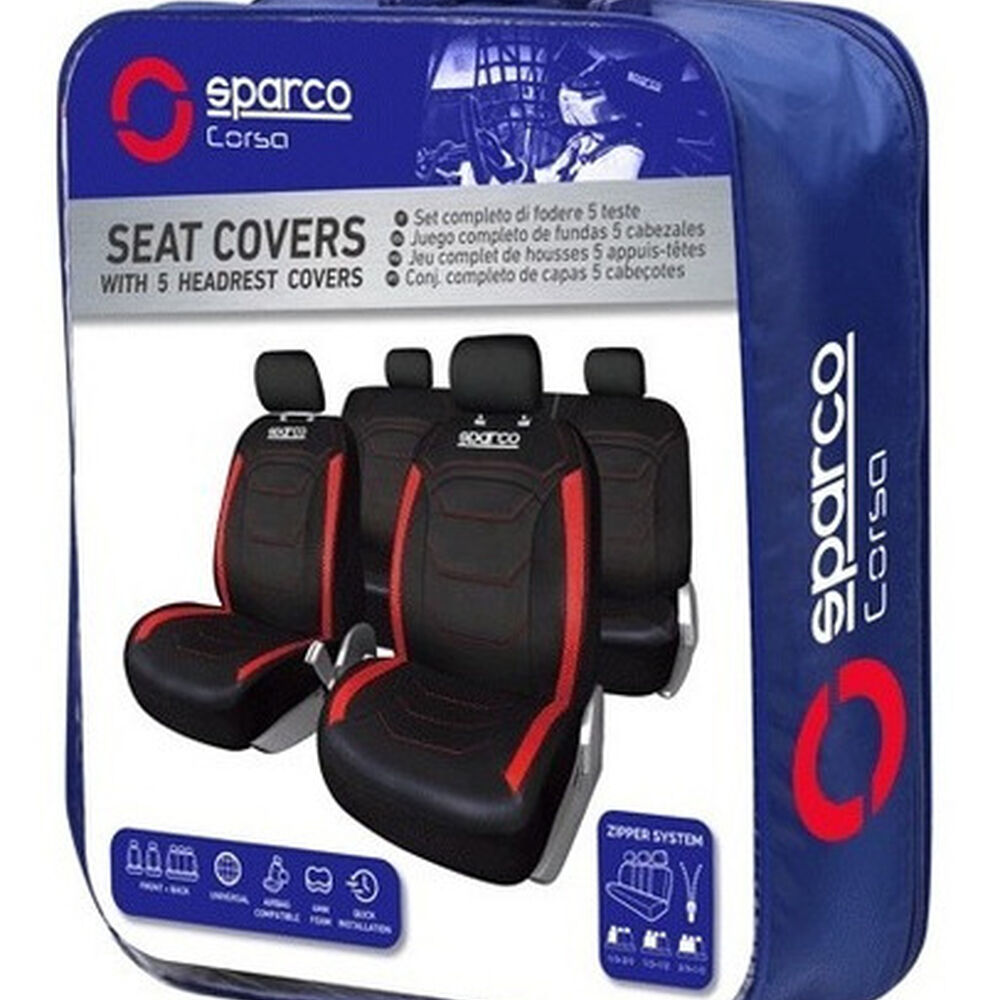 Fundas Cubreasiento Sparco Universal Negro Poliester 406- Sp image number 2.0