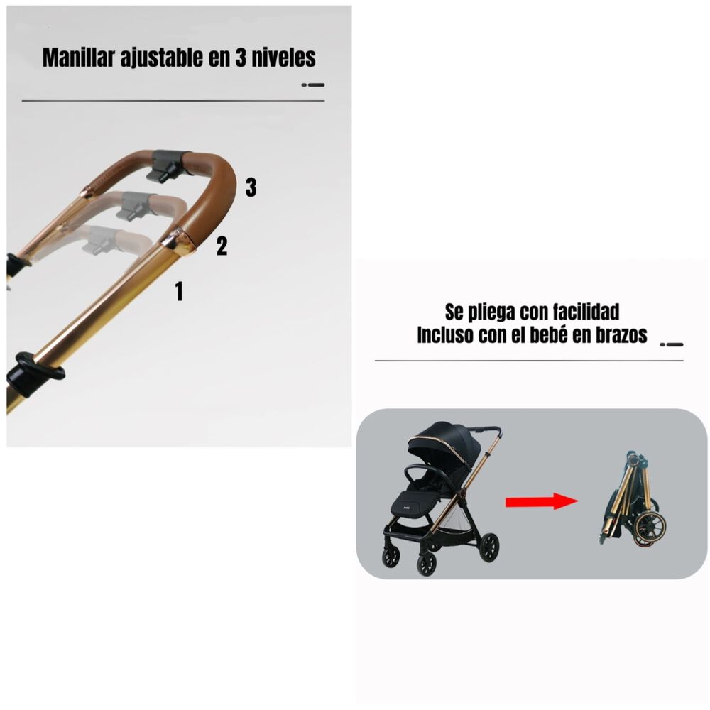 Coche De Paseo 0-4 A&ntilde;os Aluminio Negro Beyond By Lubabycas image number 6.0