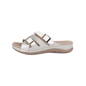 Sandalia Druk Plateado Passer