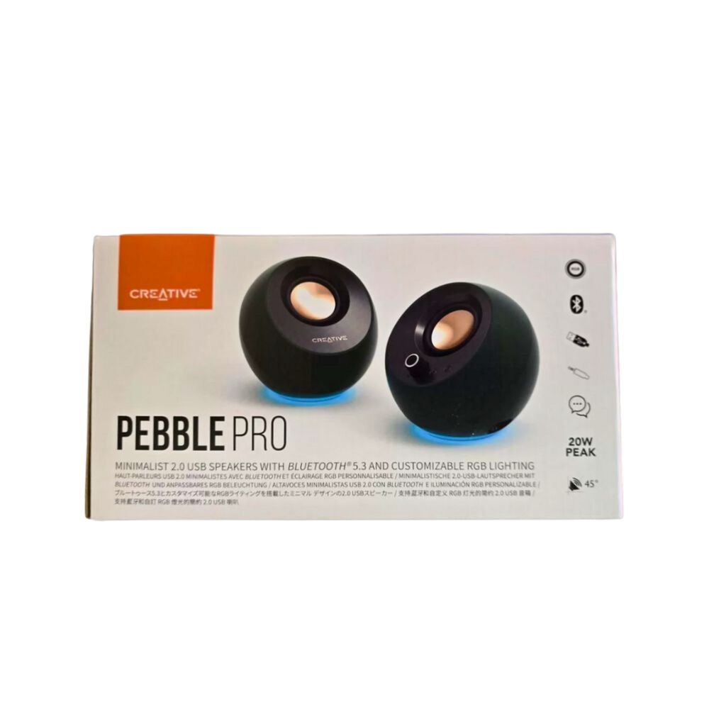 Parlantes Altavoces Creative Pebble Pro Negro image number 1.0