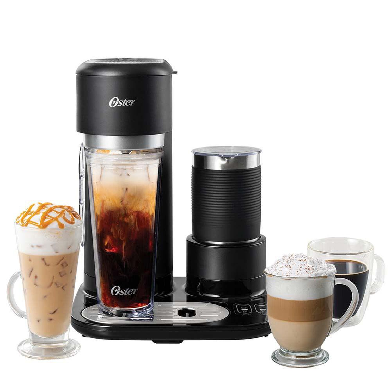 Cafetera Oster Latte Con Espumador Negro Bvstdc02b