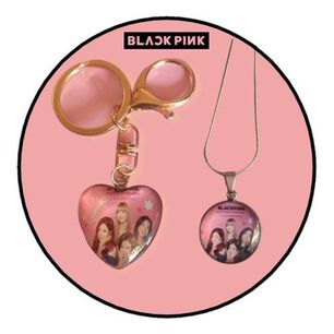 Pack Llavero + Collar Blackpink Black Pink Resina