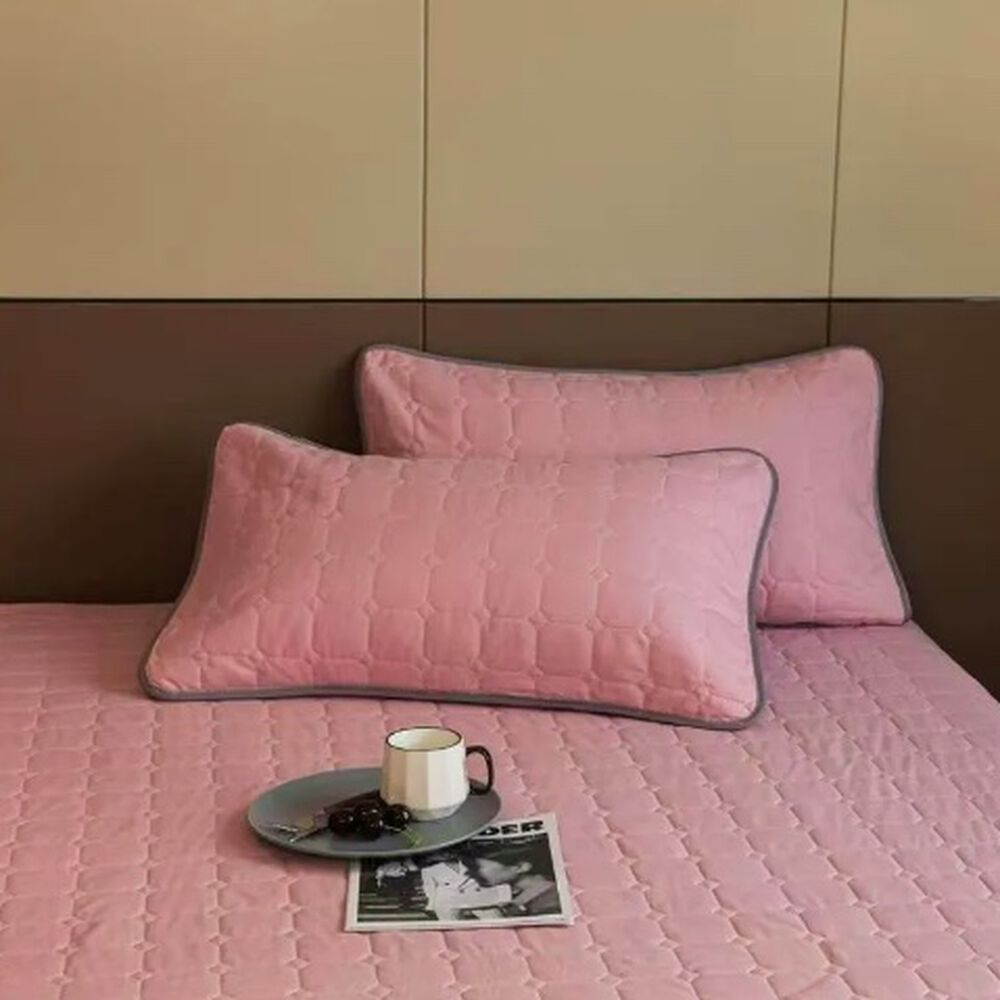 Cubrecama Quilt Cobertor King Rosado Y Gris image number 3.0