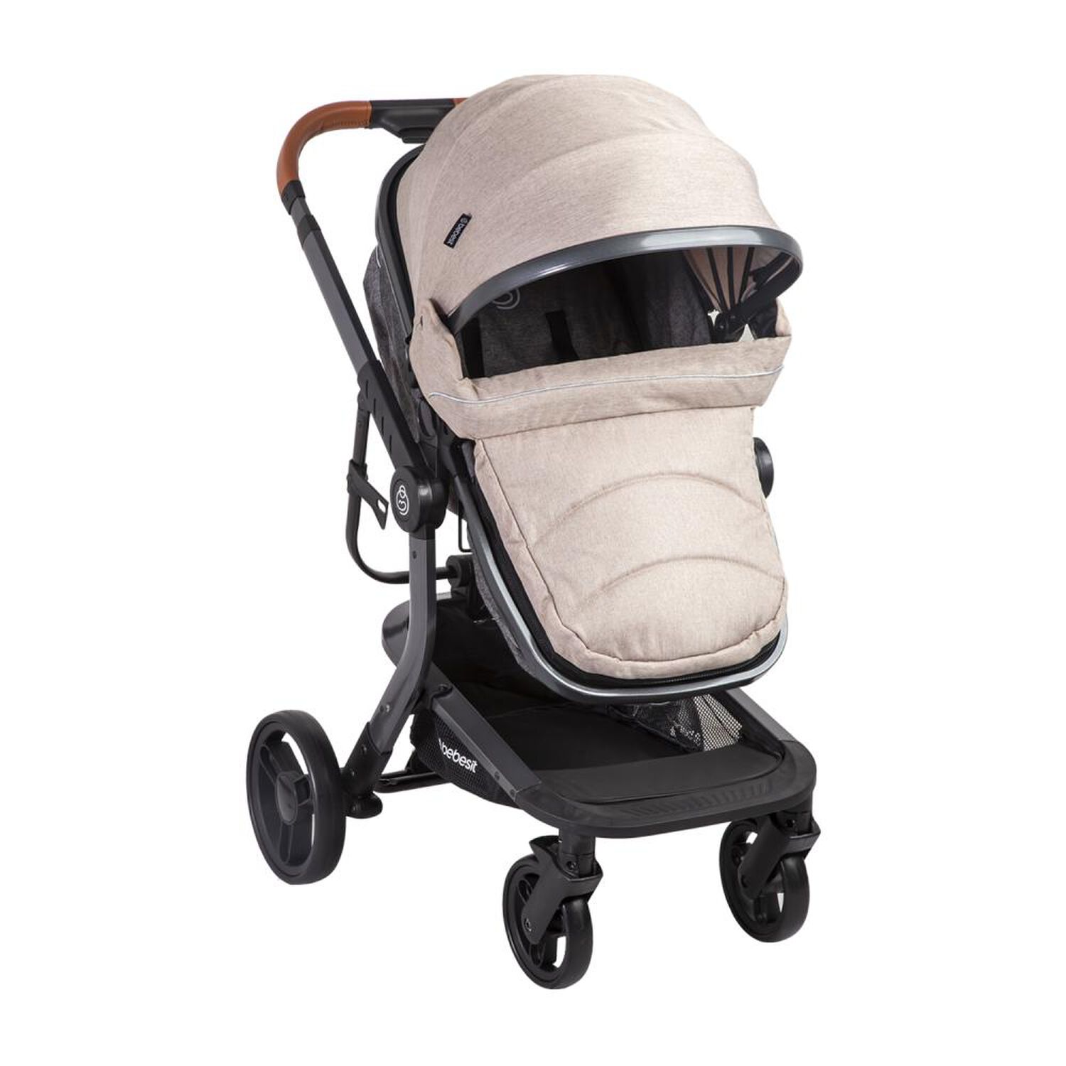 Coche Cuna Travel System Bebesit Taurus Beige image number 8.0
