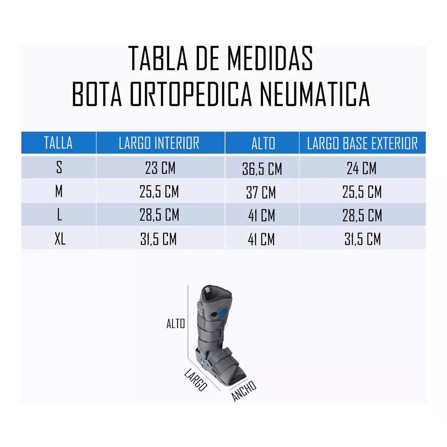 Bota Ortop&eacute;dica Larga Cam Walker Alta Para Pie Oneder Talla Xl image number 6.0