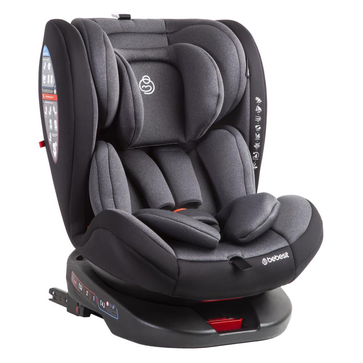 Silla De Auto Convertible Saturn Bebesit Grey-black image number 0.0