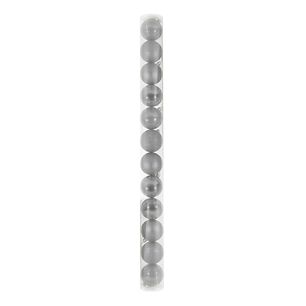 12 Esferas Navide&ntilde;as Bambalinas De 6 Cm Plateado Decoracion