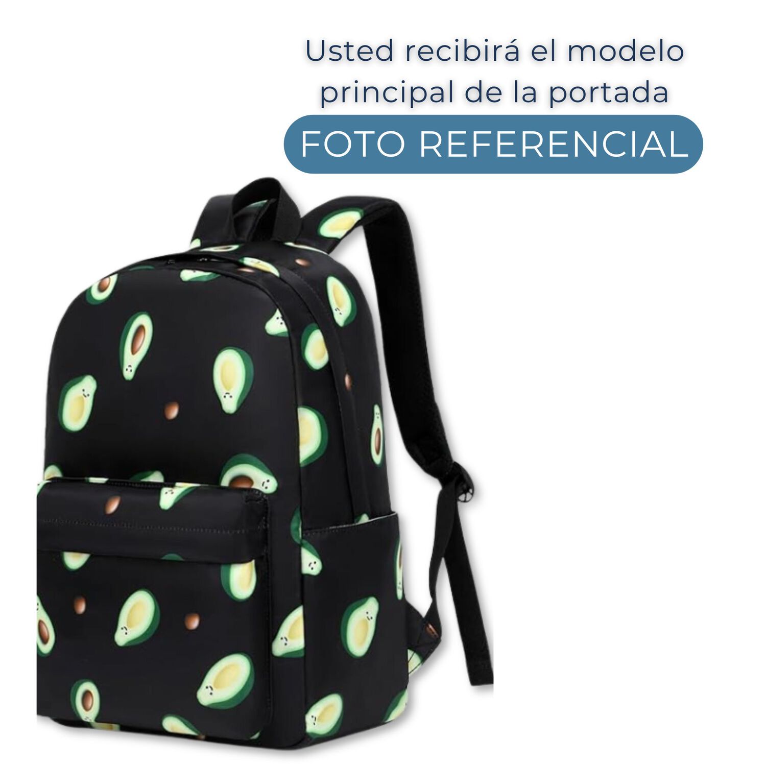 Pack Mochila Lonchera Estuche 43cm Juvenil Y Escolar Black Avocado image number 2.0