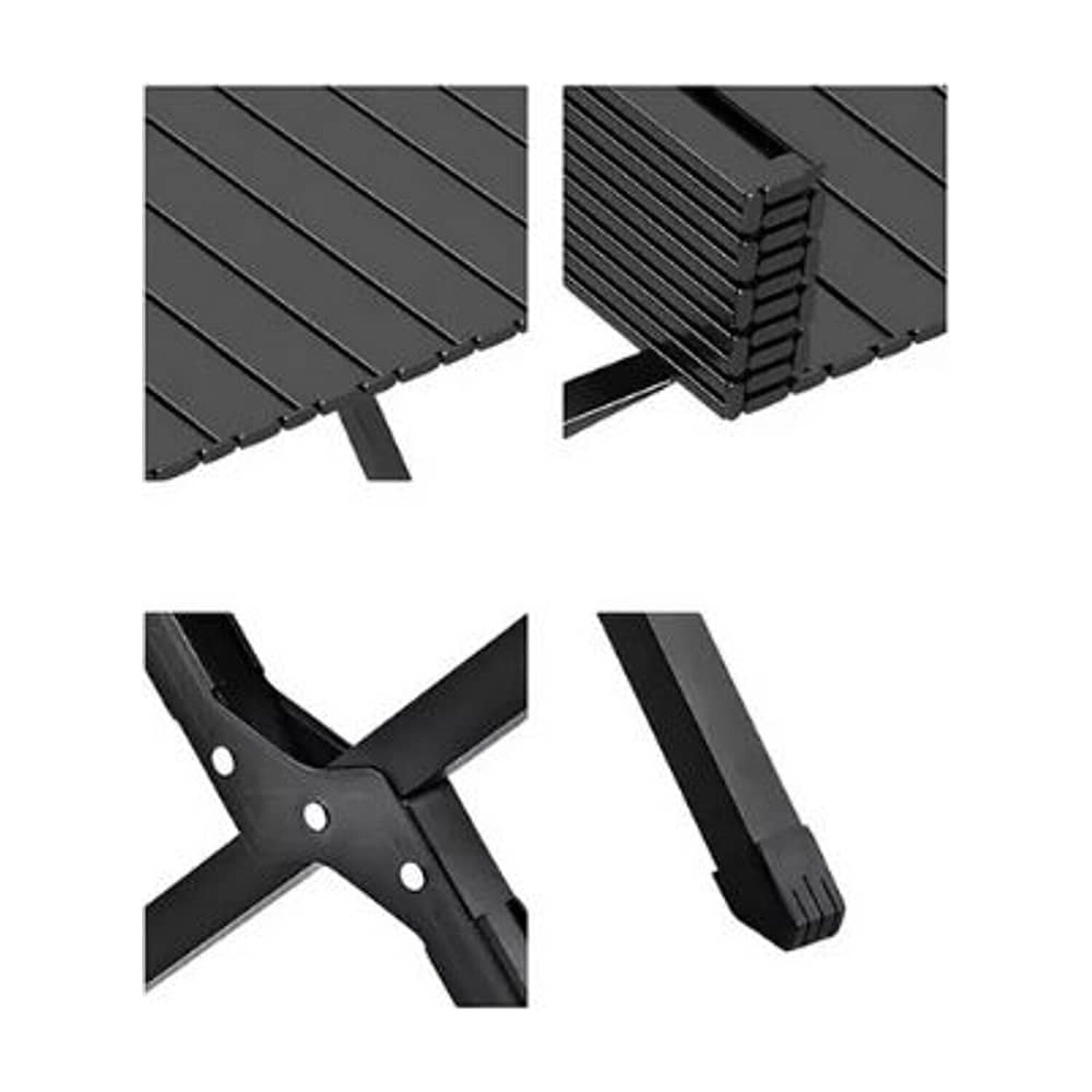 Mesa Plegable De Picnic Grande Negro image number 3.0