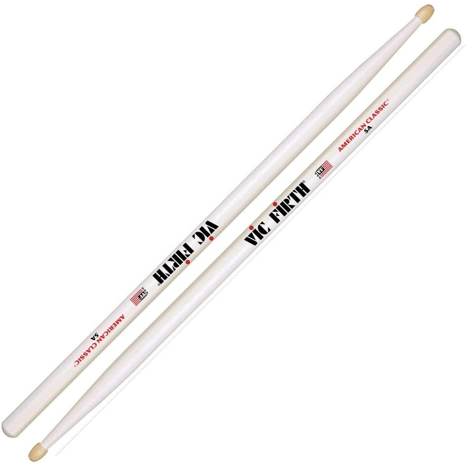 Baquetas Vic Firth 5a American Classic Blanco Punta De Madera image number 2.0
