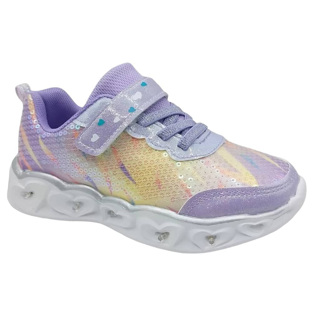 Zapatillas Brillantes Para Ni&ntilde;as Con Luces image number 0.0