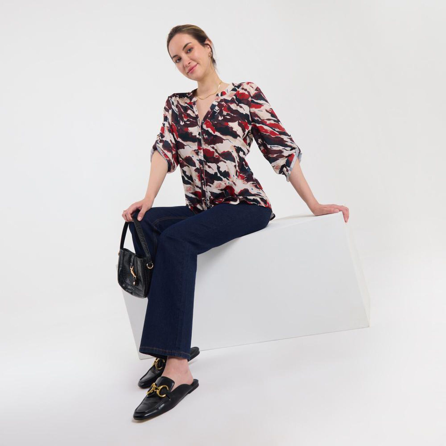 Blusa Camisera Manga Larga Mujer Lesage image number 1.0
