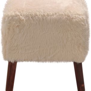 Pouf Kira Diseño Crudo Piel Sintética 42x42x43 Cm Máxima Design