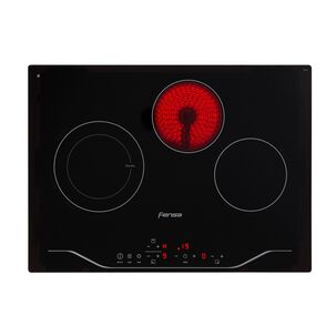 Encimera Eléctrica 3 Platos Fensa Vitrocerámica Fev 3t Negra