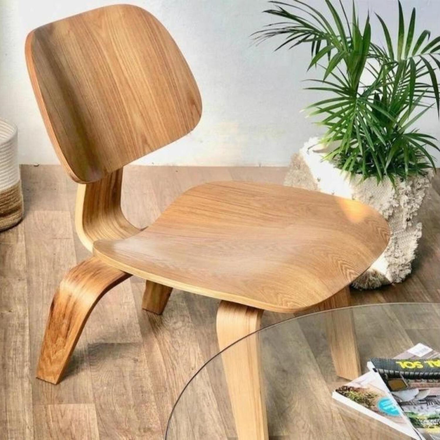 Silla Estilo Eames Madera Natural image number 5.0