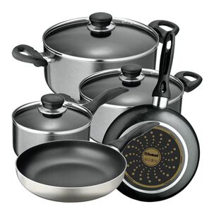 Batería De Cocina De Aluminio Gourmet Gris / 8 Piezas