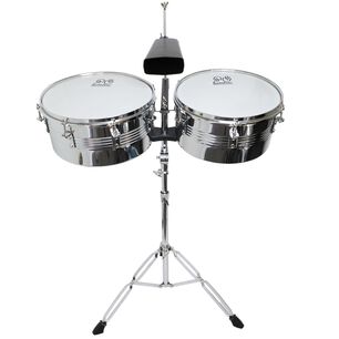 Timbales 13x14xh6.5'' Plateada Tumbao