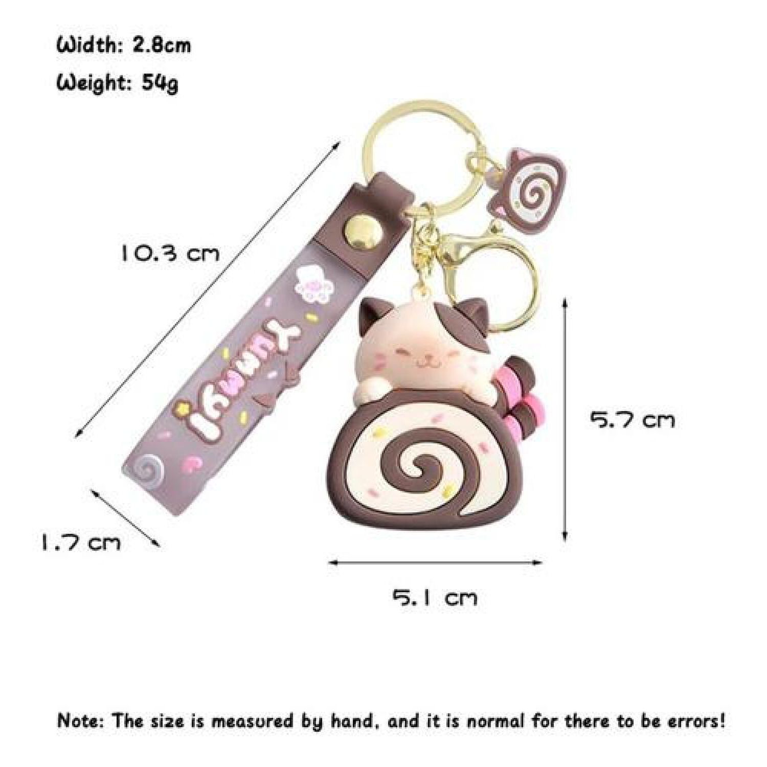 Llavero Gatito Cake Roll Yummy Super Cute Kawaii Silicona image number 3.0