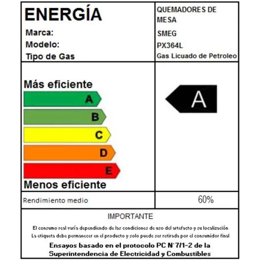 Encimera Smeg Gas Clasica 60 Modelo Px364l image number 5.0