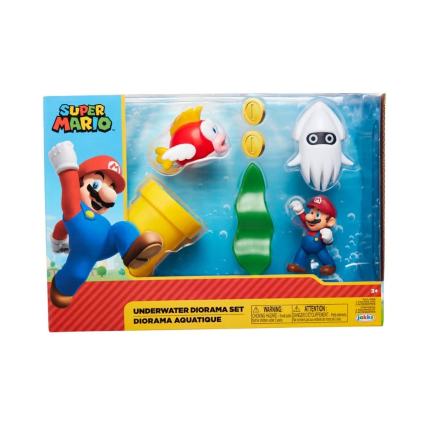 Juguete Set Super Mario Escena Bajo Agua 6cm Nintendo image number 1.0