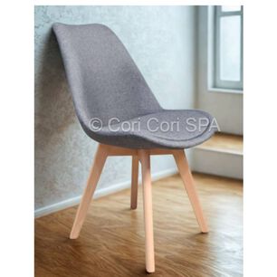 Silla Tulip Lino Gris