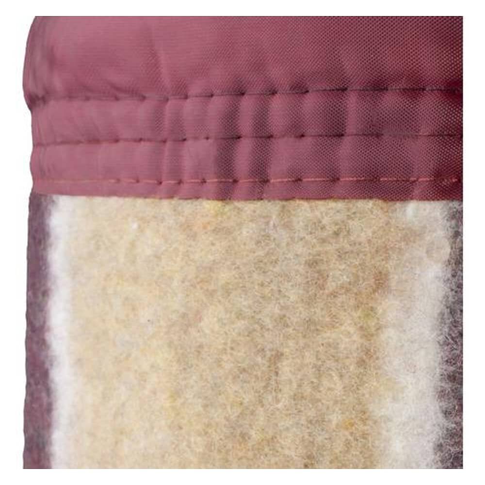 Frazada Andes Listada 2 Plaza Burdeo Beige image number 1.0