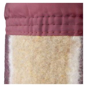 Frazada Andes Listada 2 Plaza Burdeo Beige