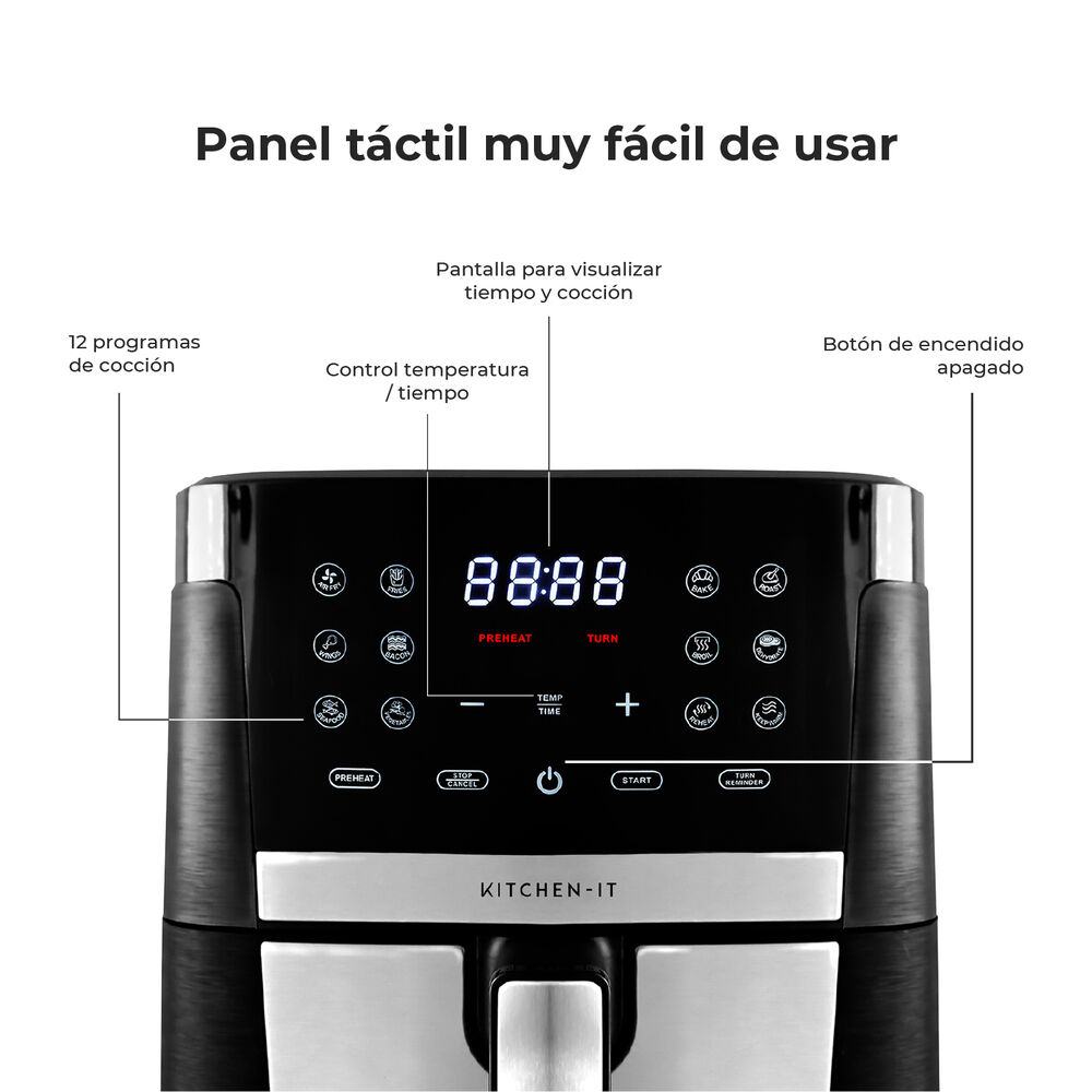 Freidora De Aire Family Edition 7 Litros Kitchen-it image number 3.0