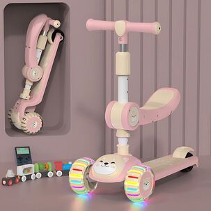 Scooter Plegable Monopatin Ajustable Con Luces Led