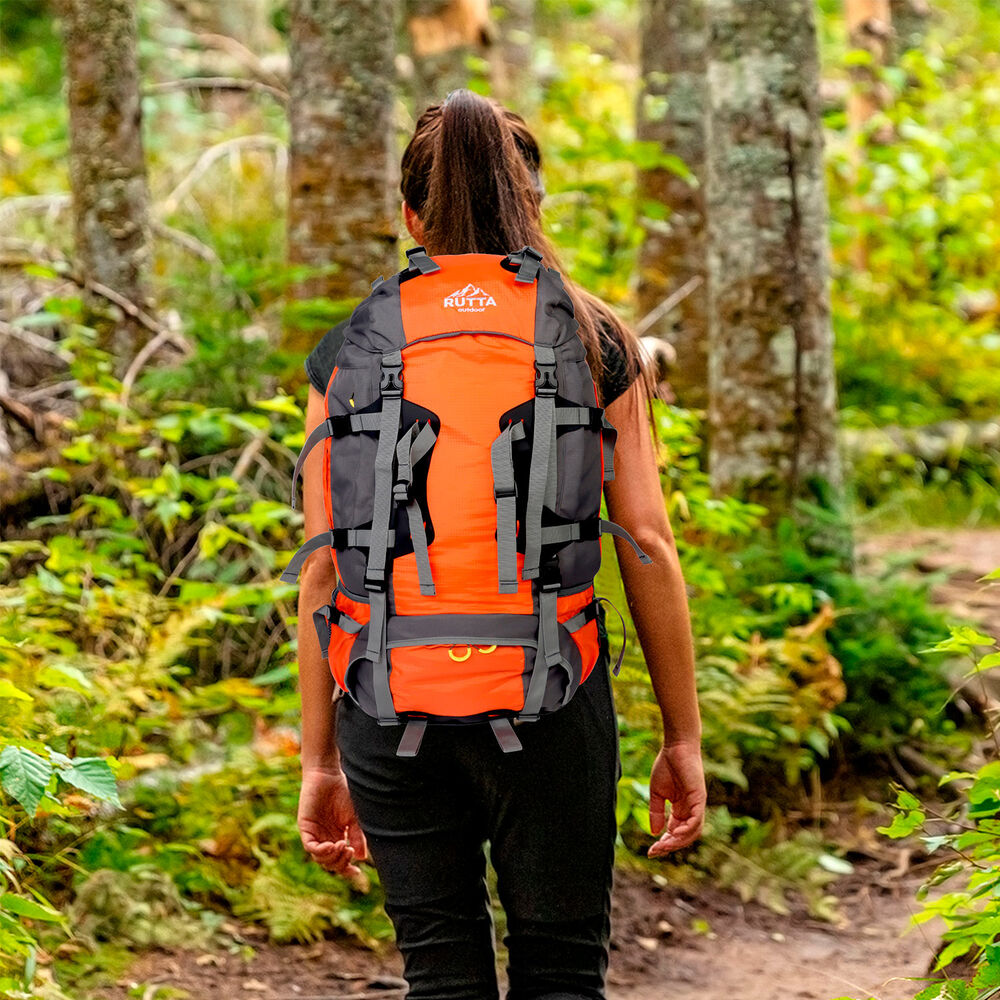 Mochila Camping 80l Naranjo image number 1.0