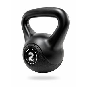Pesa Rusa Kettlebell 2kg Entrenamiento Crossfit Fitness Color Negro