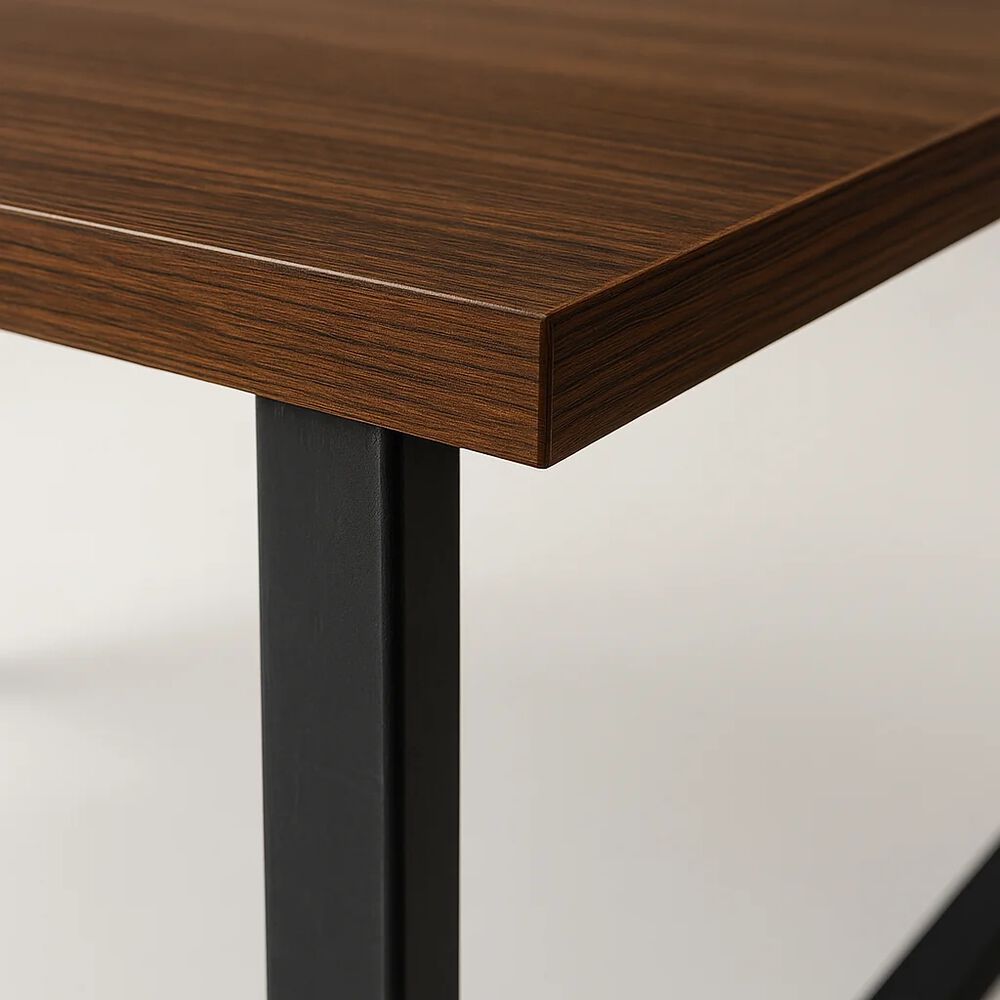 Mesa De Comedor Estilo Industrial 160x90 - Madera Oscura Walnut image number 5.0